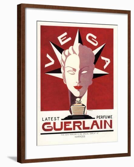 Guerlain, Guerlain Vega Art Deco Womens, UK, 1940-null-Framed Giclee Print