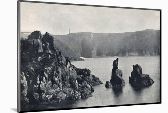 'Guernsey - Moulin Huet Bay, with the Dog and Lion Rocks', 1895-Unknown-Mounted Photographic Print