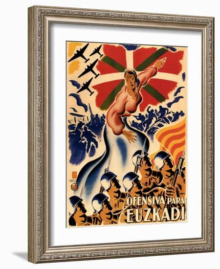 Guerre Civile Espagnole - Campagne De Biscaye (Offensive De Biscay) Ofensiva Para Euzkadi (Offensiv-Anonymous Anonymous-Framed Giclee Print