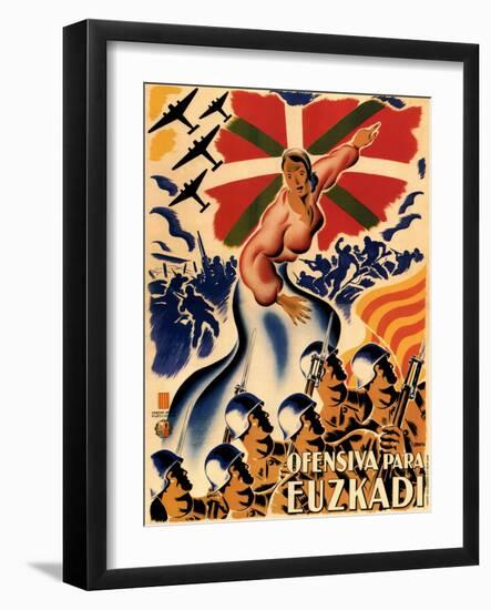 Guerre Civile Espagnole - Campagne De Biscaye (Offensive De Biscay) Ofensiva Para Euzkadi (Offensiv-Anonymous Anonymous-Framed Giclee Print