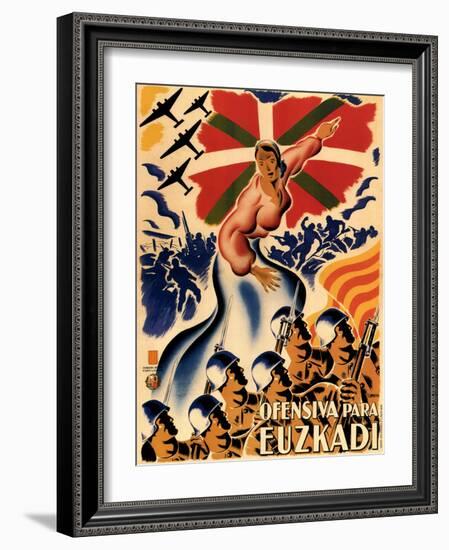 Guerre Civile Espagnole - Campagne De Biscaye (Offensive De Biscay) Ofensiva Para Euzkadi (Offensiv-Anonymous Anonymous-Framed Giclee Print