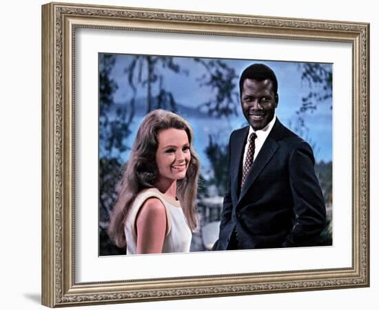 Guess Who's Coming To Dinner, Katharine Houghton, Sidney Poitier, 1967-null-Framed Photo