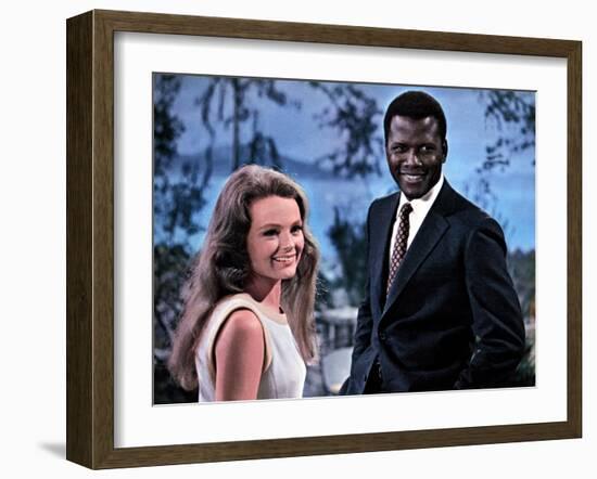 Guess Who's Coming To Dinner, Katharine Houghton, Sidney Poitier, 1967-null-Framed Photo