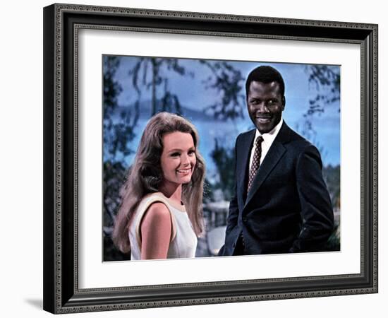 Guess Who's Coming To Dinner, Katharine Houghton, Sidney Poitier, 1967-null-Framed Photo