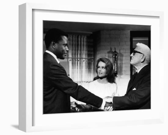 Guess Who's Coming To Dinner, Sidney Poitier, Katharine Houghton, Spencer Tracy, 1967-null-Framed Photo