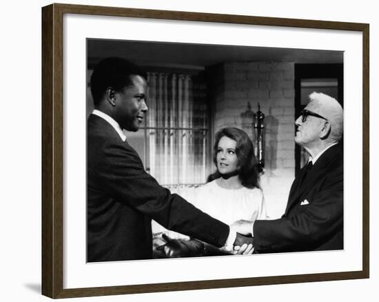 Guess Who's Coming To Dinner, Sidney Poitier, Katharine Houghton, Spencer Tracy, 1967-null-Framed Photo