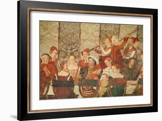 Guests at the Banquet Given by Bartolomeo Colleoni for King Christian I of Denmark-Girolamo Romanino-Framed Giclee Print