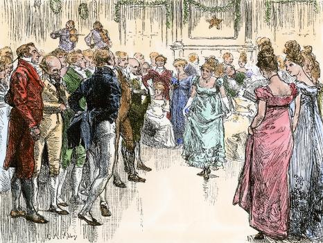 Guests Dancing the Virginia Reel at a Westover Plantation Ball, 1700s'  Giclee Print 