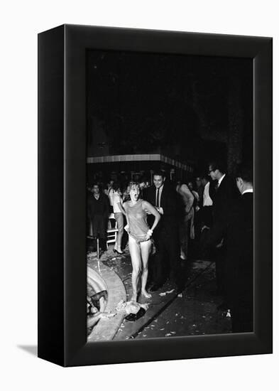 Guests Jump in Swimming Pool at the Last Party at the 'Garden of Allah,' Los Angeles, August 1959-Allan Grant-Framed Premier Image Canvas