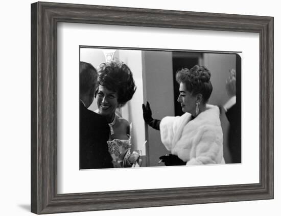 Guests Smoking and Talking at the Met Fashion Ball, New York, New York, November 1960-Walter Sanders-Framed Photographic Print