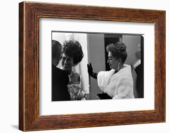 Guests Smoking and Talking at the Met Fashion Ball, New York, New York, November 1960-Walter Sanders-Framed Photographic Print