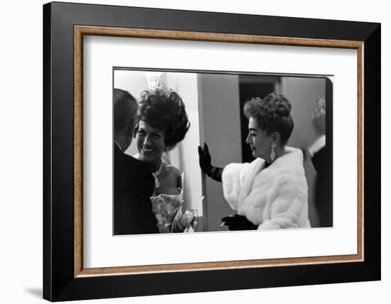 Guests Smoking and Talking at the Met Fashion Ball, New York, New York, November 1960-Walter Sanders-Framed Photographic Print