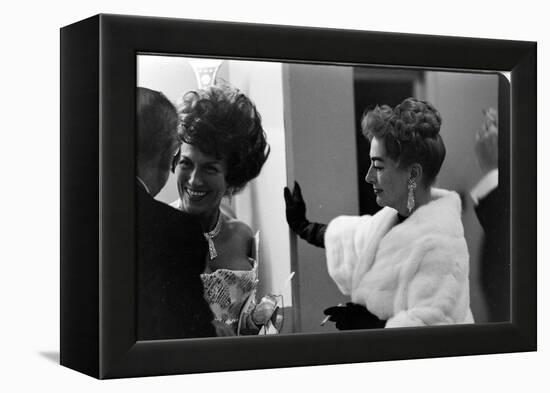 Guests Smoking and Talking at the Met Fashion Ball, New York, New York, November 1960-Walter Sanders-Framed Premier Image Canvas