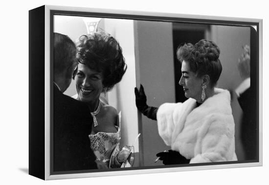 Guests Smoking and Talking at the Met Fashion Ball, New York, New York, November 1960-Walter Sanders-Framed Premier Image Canvas