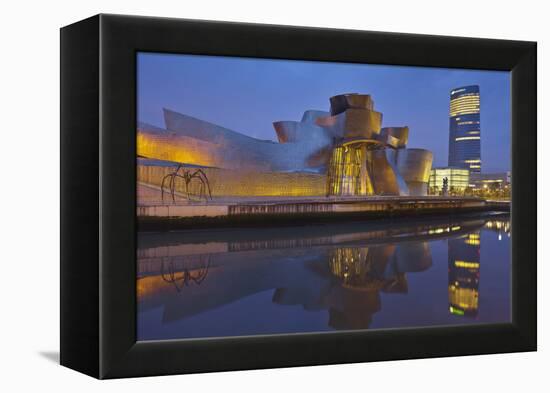 Guggenheim (Museum), Rio Ibaizabal, Bilbao, the Basque Provinces, Spain-Rainer Mirau-Framed Premier Image Canvas