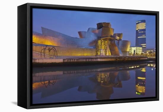 Guggenheim (Museum), Rio Ibaizabal, Bilbao, the Basque Provinces, Spain-Rainer Mirau-Framed Premier Image Canvas