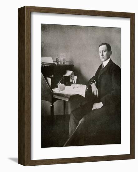 Guglielmo Marconi, from 'The Year 1912', Published London, 1913-English Photographer-Framed Photographic Print