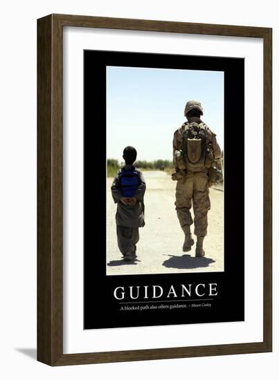 Guidance: Inspirational Quote and Motivational Poster-null-Framed Photographic Print