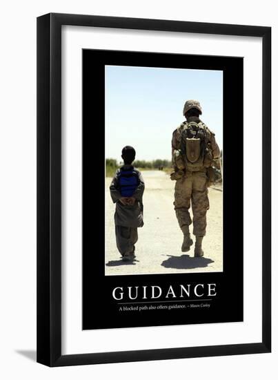 Guidance: Inspirational Quote and Motivational Poster-null-Framed Photographic Print