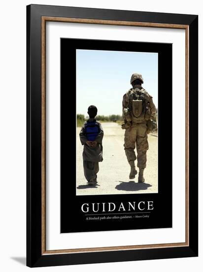 Guidance: Inspirational Quote and Motivational Poster-null-Framed Photographic Print