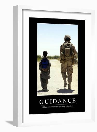 Guidance: Inspirational Quote and Motivational Poster-null-Framed Photographic Print