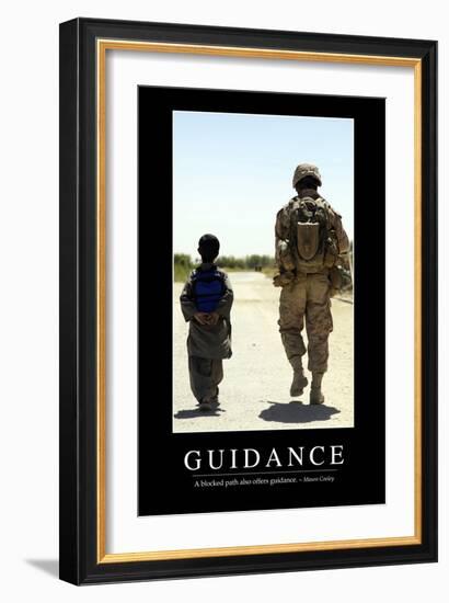 Guidance: Inspirational Quote and Motivational Poster-null-Framed Photographic Print