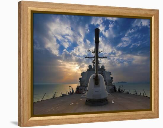 Guided-Missile Destroyer USS Higgins-Stocktrek Images-Framed Premier Image Canvas