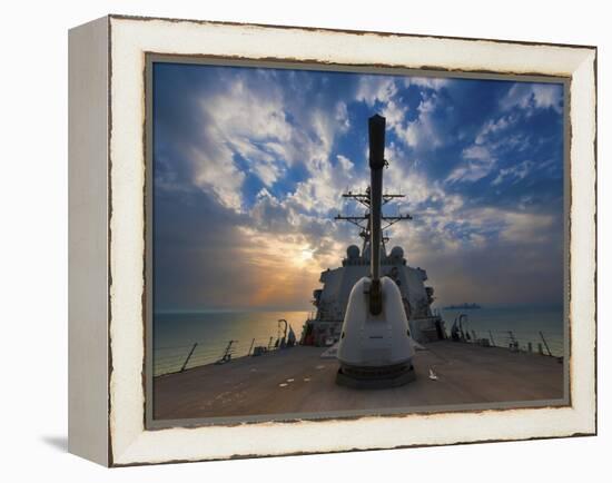 Guided-Missile Destroyer USS Higgins-Stocktrek Images-Framed Premier Image Canvas