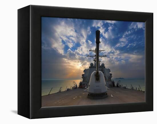 Guided-Missile Destroyer USS Higgins-Stocktrek Images-Framed Premier Image Canvas