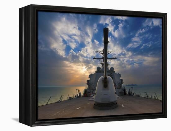 Guided-Missile Destroyer USS Higgins-Stocktrek Images-Framed Premier Image Canvas