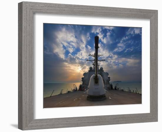 Guided-Missile Destroyer USS Higgins-Stocktrek Images-Framed Photographic Print