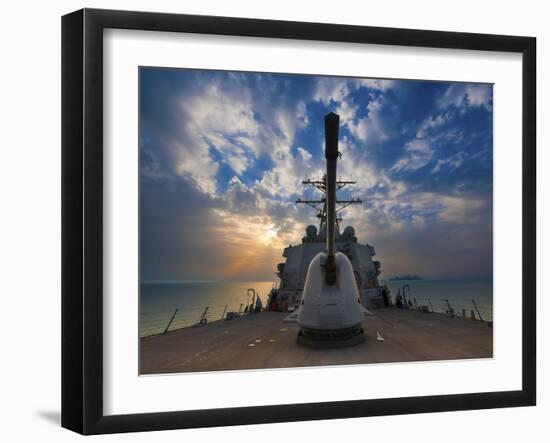 Guided-Missile Destroyer USS Higgins-Stocktrek Images-Framed Photographic Print