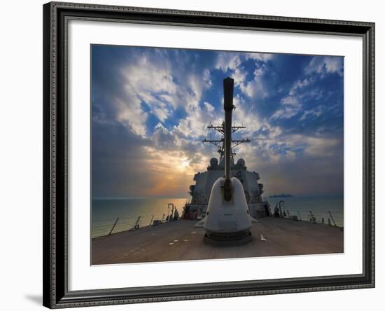 Guided-Missile Destroyer USS Higgins-Stocktrek Images-Framed Photographic Print