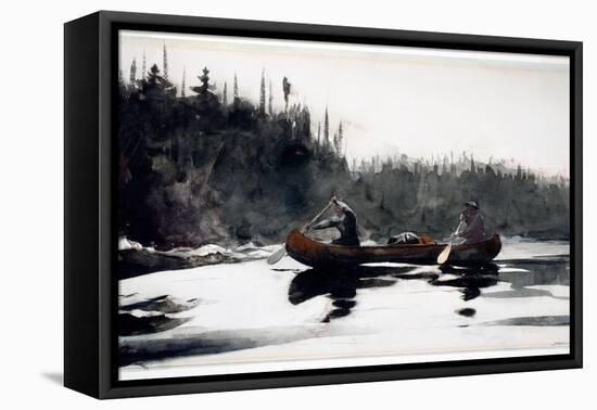 Guides Shooting Rapids, 1895-Winslow Homer-Framed Premier Image Canvas