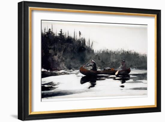 Guides Shooting Rapids, 1895-Winslow Homer-Framed Giclee Print