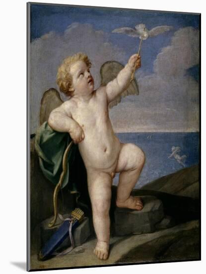 Guido Reni / Cupid, 1637-1638-Guido Reni-Mounted Giclee Print