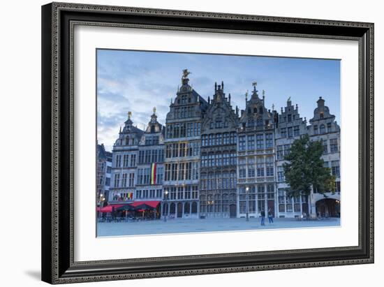 Guild houses in Main Market Square, Antwerp, Flanders, Belgium, Europe-Ian Trower-Framed Photographic Print