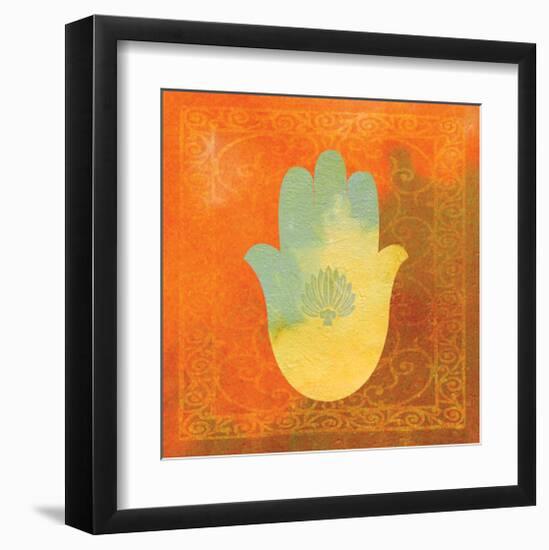 Guilded Hamsa II-null-Framed Art Print