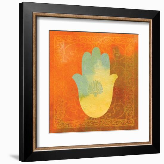 Guilded Hamsa II-null-Framed Art Print