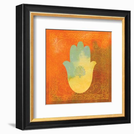 Guilded Hamsa II-null-Framed Art Print