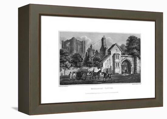 Guildford Castle, Guilford, Surrey, 1829-J Stowe-Framed Premier Image Canvas