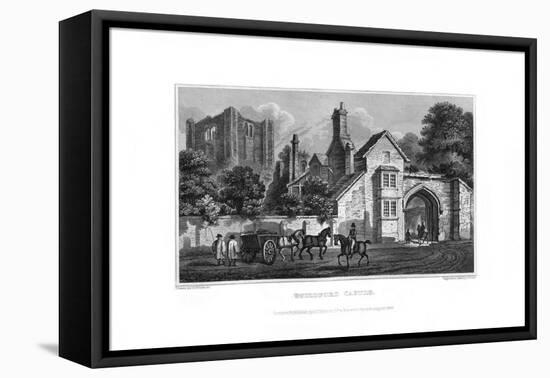 Guildford Castle, Guilford, Surrey, 1829-J Stowe-Framed Premier Image Canvas