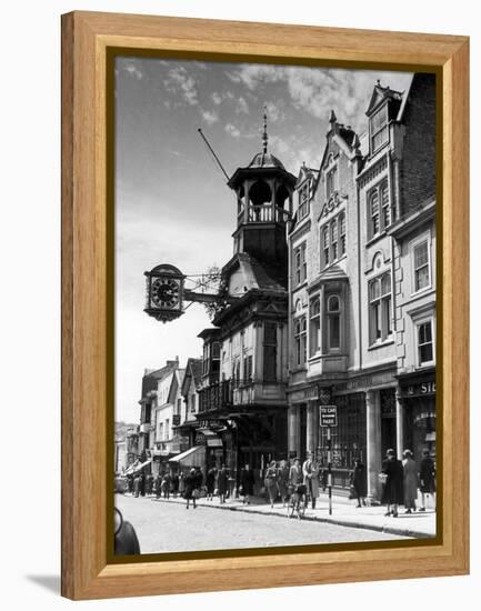 Guildford High Street, Surrey, Circa 1950-Staff-Framed Premier Image Canvas