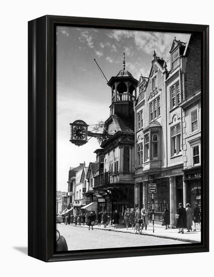 Guildford High Street, Surrey, Circa 1950-Staff-Framed Premier Image Canvas