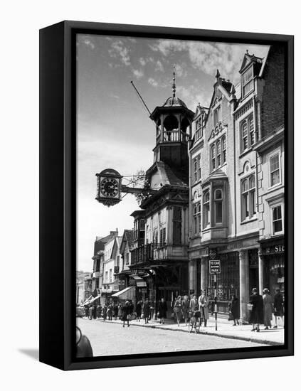 Guildford High Street, Surrey, Circa 1950-Staff-Framed Premier Image Canvas