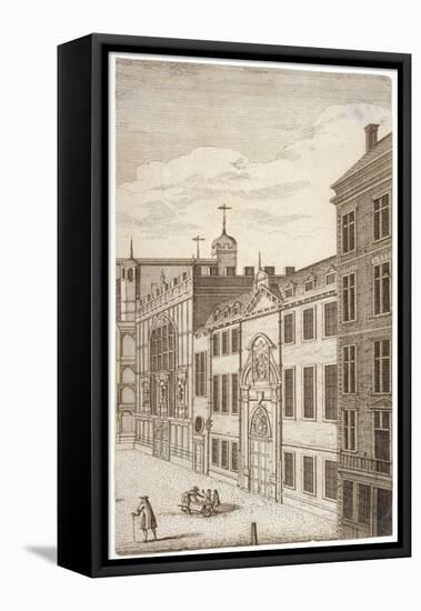Guildhall Chapel and Blackwell Hall, City of London, 1750-null-Framed Premier Image Canvas