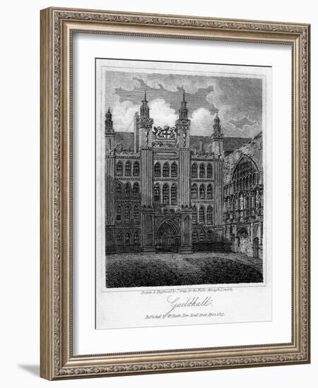 Guildhall, City of London, 1817-J Greig-Framed Giclee Print