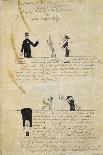 Clown in a Bicorne with a Cat, Drawing Dedicated to Andre Rouveyre, 1916-Guillaume Apollinaire-Giclee Print