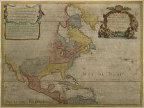 Map of Central and North America, Published in 1700, Paris-Guillaume Delisle-Framed Giclee Print