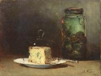 Still Life with Fountain, 1894 (Oil on Canvas)-Guillaume Romain Fouace-Framed Giclee Print